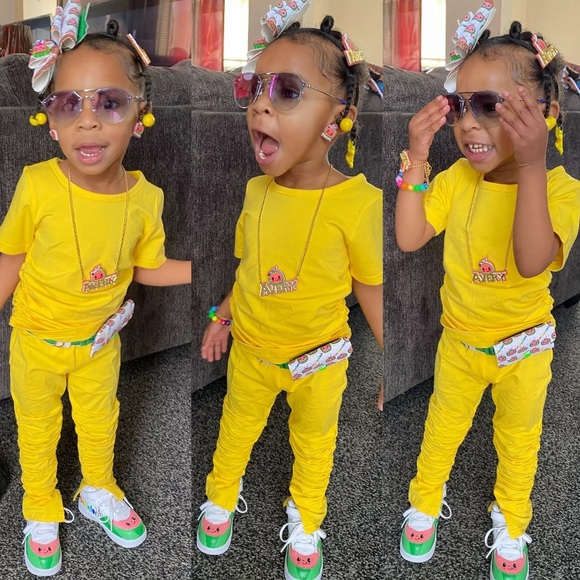 Kids 2 piece pants set w/matching purse